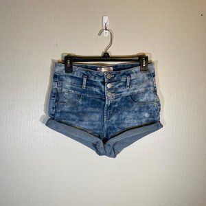 High Waist Bleached Cut off Shorts Size 11